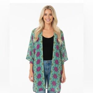 Honey Belle medium oversized floral boho kimono